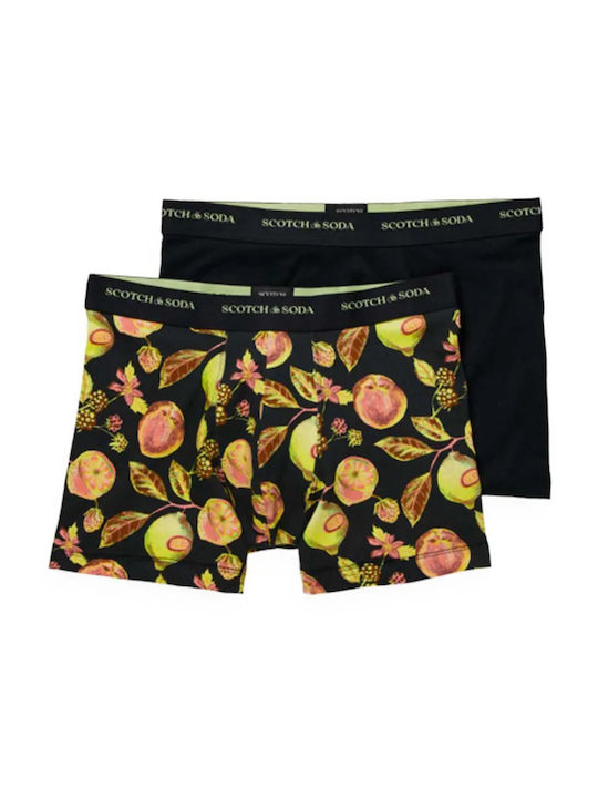 Scotch & Soda Herren Boxershorts Schwarz 2Packung