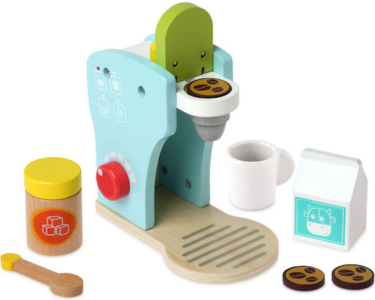 Kiokids Wooden Coffee Machine for Kids Aged 3 and Up