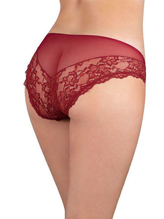 Milena by Paris Women's Slip with Lace Burgundy