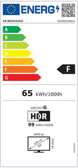 LG Smart Τηλεόραση 50" 4K UHD LED UR81 HDR (2023) 50UR81006LJ