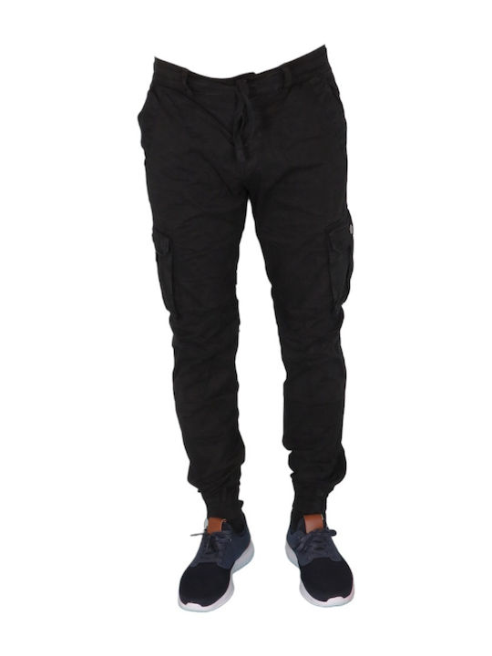 Privato Enos Jeans JR1110-9 Men's Black Cargo Trousers