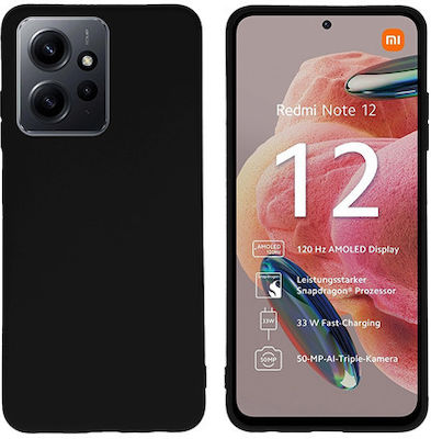 Vivid Silicone Back Cover Black (Redmi Note 12 4G)