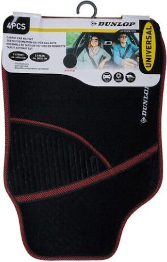 Dunlop Σετ Μπροστινά και Πίσω Πατάκια Universal 4τμχ Μαύρα
