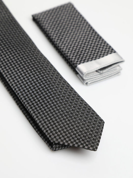 Tresor Herren Krawatten Set Gedruckt in Schwarz Farbe