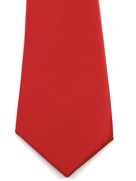 Legend Accessories Σετ Ανδρικής Γραβάτας Μονόχρωμη σε Κόκκινο Χρώμα