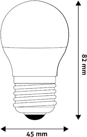 Avide ABMG27WW-2.5W LED Bulb 2.5W 82mm for Socket E27 and Shape G45 Warm White 250lm