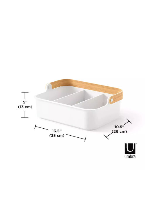 Umbra Επιτραπέζια Βάση Bellwood Πλαστική 35x26x13εκ. Λευκή