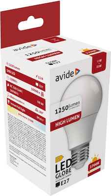 Avide ABG27EW-11W-AP LED Bulbs for Socket E27 and Shape A60 Warm White 250lm Dimmable 1pcs