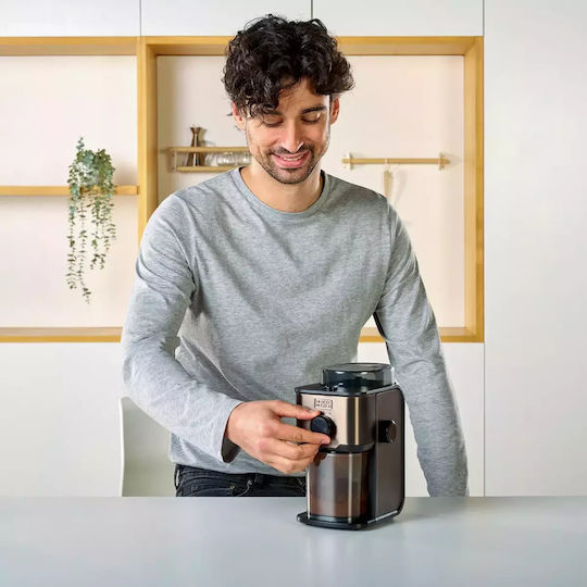 Black & Decker Ηλεκτρικός Μύλος Καφέ 150W με Χωρητικότητα 200gr Ασημί