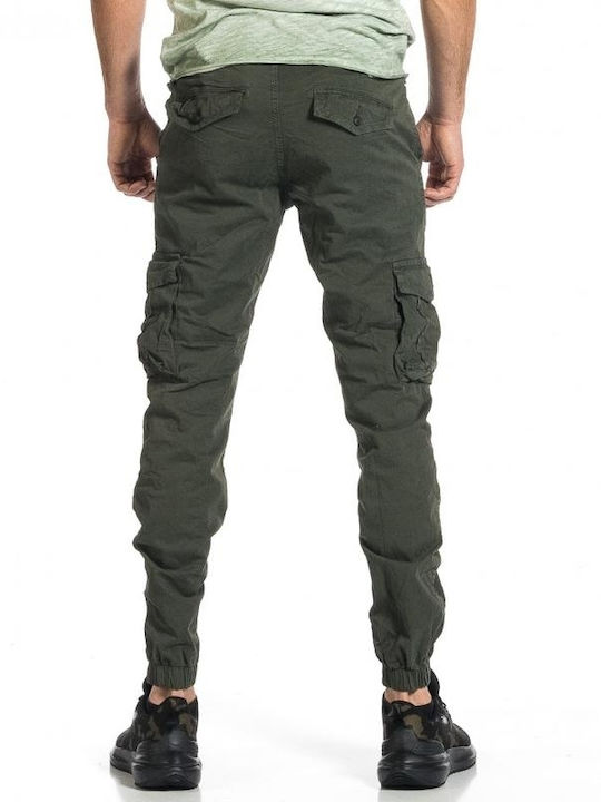 MEN'S CARGO FABRIC PANTS KHAKI 8200-002