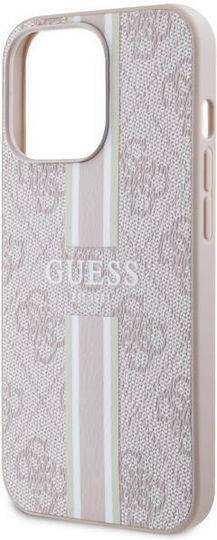 Guess Printed Stripes Umschlag Rückseite Kunststoff Rosa (iPhone 13 Pro)