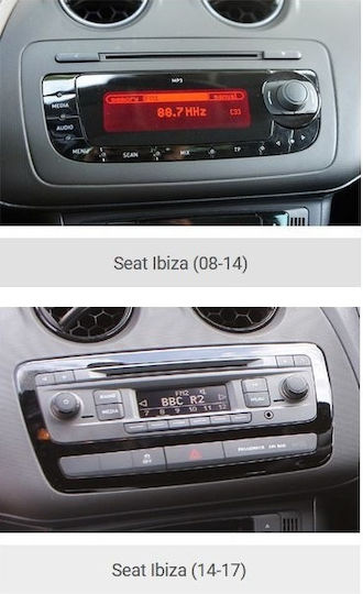Πρόσοψη 2 Din για Seat Ibiza 2008+