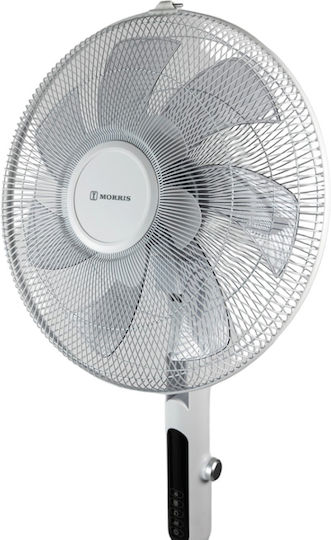 Morris Pedestal Fan 40W 40cm Diameter with Remote Control White