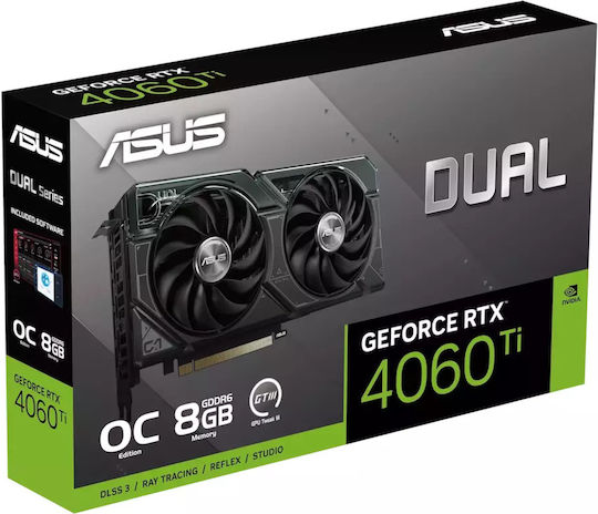 Asus GeForce RTX 4060 Ti 8GB GDDR6 Dual OC Κάρτα Γραφικών