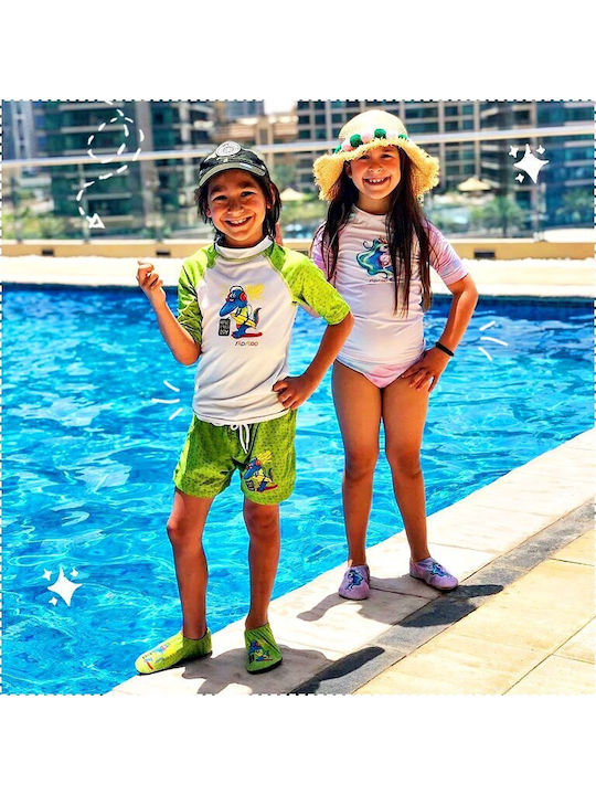 Slipstop Costum de baie pentru copii Rashguard Albastru deschis