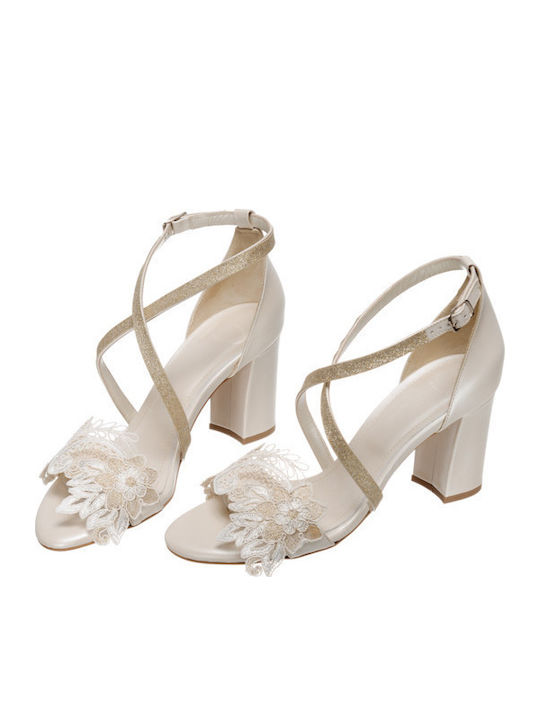 Leder Sandalen Beige