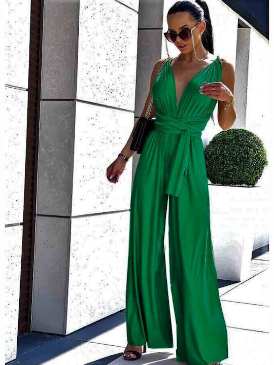 One-piece shapewear green jumpsuit