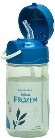 Gim Frozen Nature Kids Water Bottle Frozen Plastic with Straw Blue 350ml