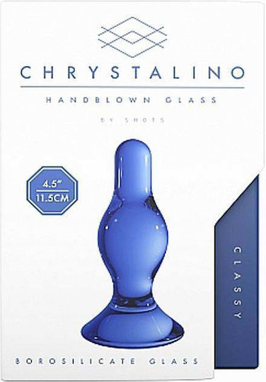 Shots Chrystalino Classy Glass Anal Plug Blue