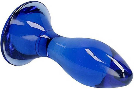 Shots Chrystalino Follower Glass Anal Plug Blue 11.5cm