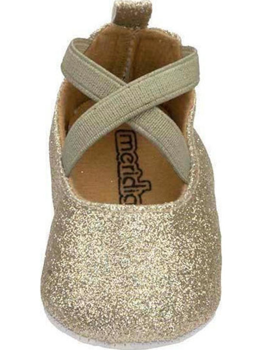 Meridian Shoes Baby Ballerinas Gold
