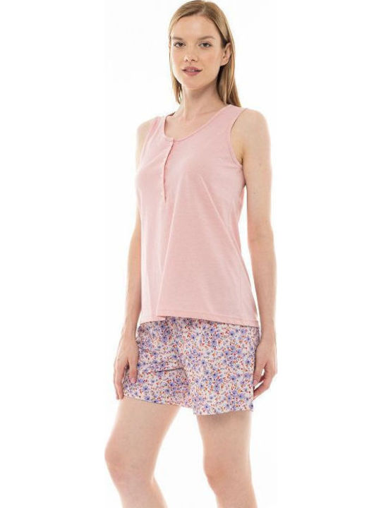 Pink Label Summer Women's Pyjama Set Pink