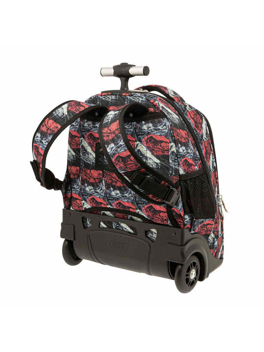 Polo Rolling School Bag Trolley Elementary, Elementary Dinosaur with Water Bottle Holder 30Liters