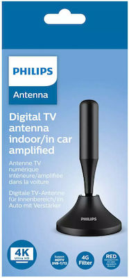 Philips SDV5300/GRS Indoor TV Antenna (with power supply) Black Connection via Coaxial Cable