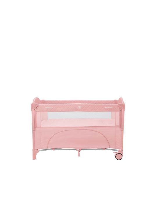 Kikka Boo Milky Way 2023 Кошара за игра 2 Нива с Матрак Розов 125x65см