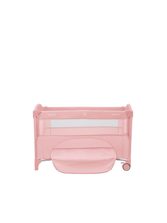 Kikka Boo Milky Way 2023 Кошара за игра 2 Нива с Матрак Розов 125x65см