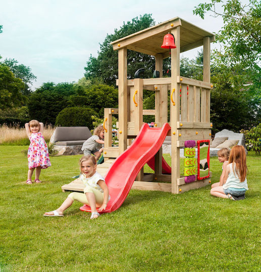 Showood Holzturm Spielplatzspielzeug Cascade mit Rutsche Mehrfarbig