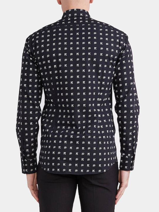 Karl Lagerfeld Men's Shirt Long Sleeve Black