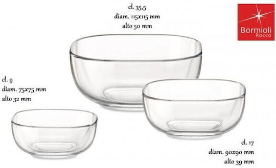 Bormioli Rocco Buffet Gala XS Μπωλ Σερβιρίσματος για Ντιπ Οβάλ Γυάλινο Διάφανο 9x9εκ.