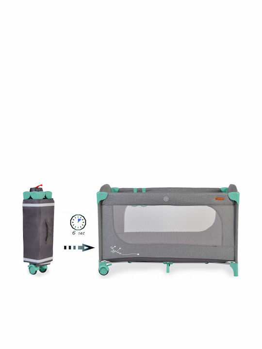 Cangaroo Skyglow Playpen with Mattress Mint 125x62cm