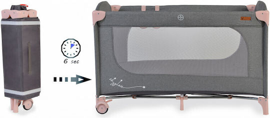 Cangaroo Skyglow Laufstall mit Matratze Rosa 125x62cm