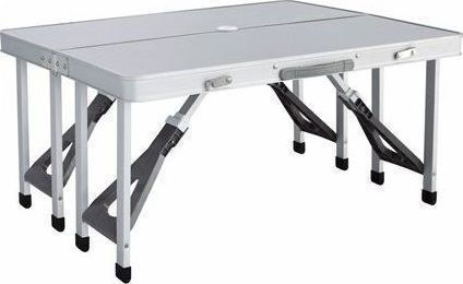 Summer Club Masă De Picnic - Bancă Pliabilă Din Aluminiu În Cazul În Care 135x85x67cm Alb
