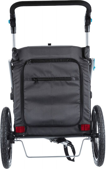 Trixie Waterproof Dog/Cat Carrying Gray Bicycle Trailer L58xW93xH74cm