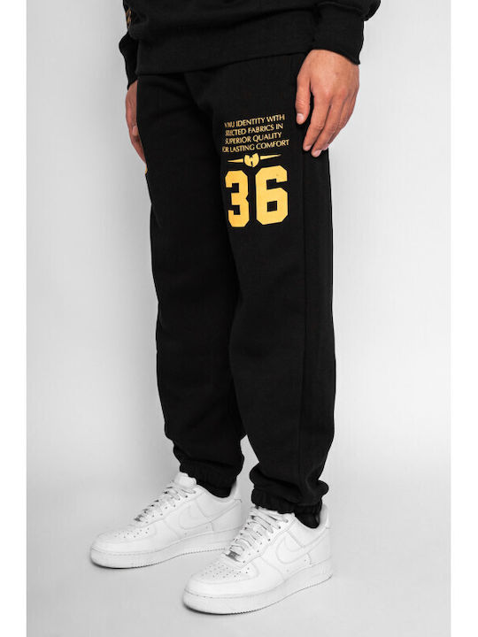 WU WEAR WU 36 BLOCK SWEATPANT BLACK SP711B Wu Wear black