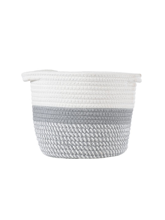 GloboStar Positano Übertopf Korbweide Gray mit Gestell 20x20x20εκ.