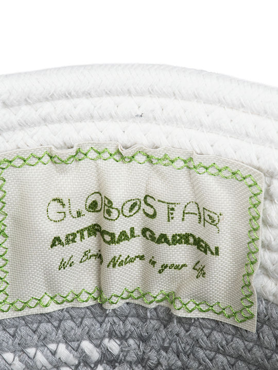 GloboStar Positano Übertopf Korbweide Gray mit Gestell 20x20x20εκ.
