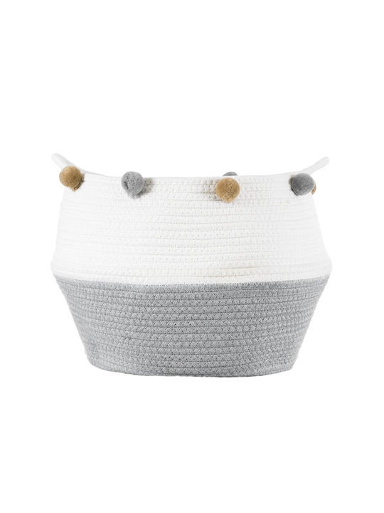 GloboStar Kythnos Planter Wicker Gray with Stand 29x29x28cm.