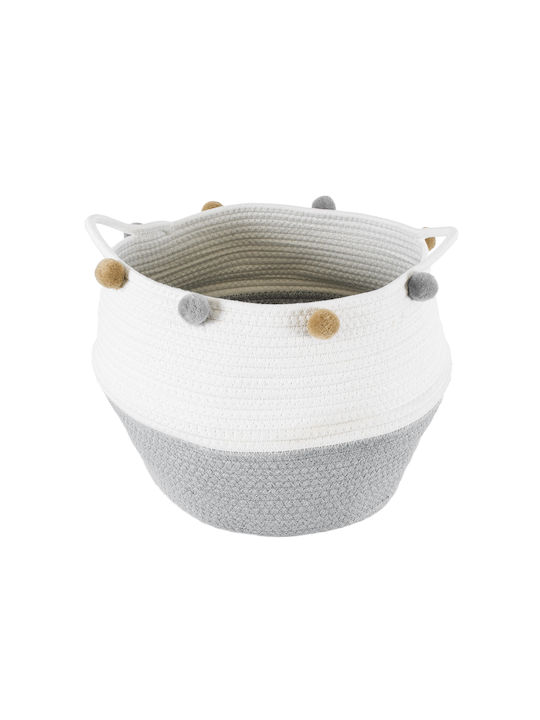 GloboStar Kythnos Planter Wicker Gray with Stand 29x29x28cm.