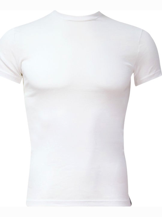 Minerva 90-11020 Men's Short Sleeve Undershirt White