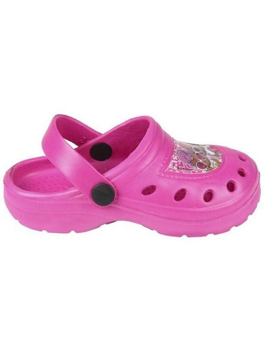 Disney kids clogs LOL Surprise in fuchsia color