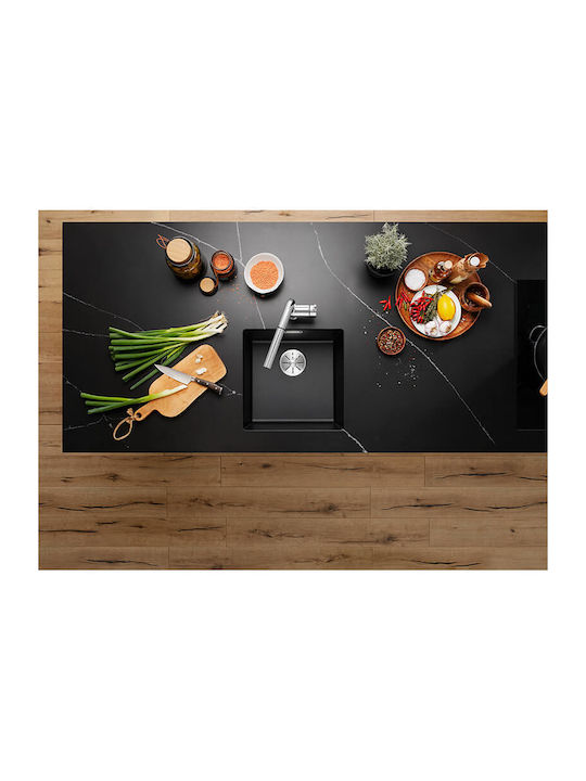 Blanco Subline 400-U 525990 Undermount Sink Synthetic Granite W40xD40cm Black