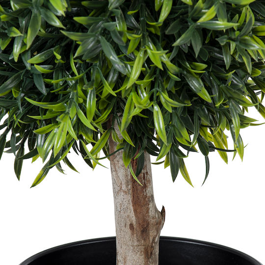 Artificial Plant in Small Pot Ficus Lyrata Beige 35cm GloboStar