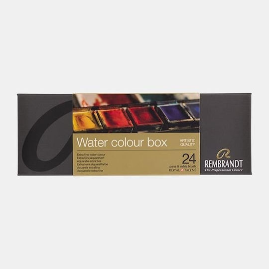 Royal Talens Rembrandt Set of Watercolours Multicolored with Brush 24pcs