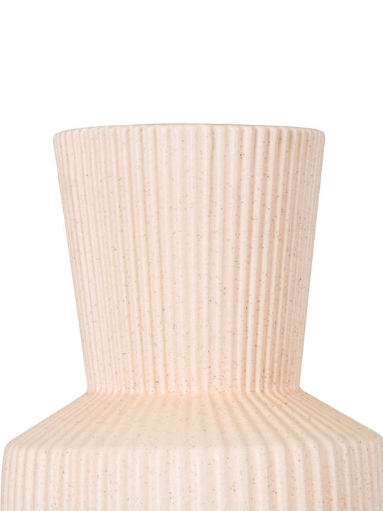 GloboStar Capri Planter Ceramic Beige with Stand 9.5x9.5x25cm.