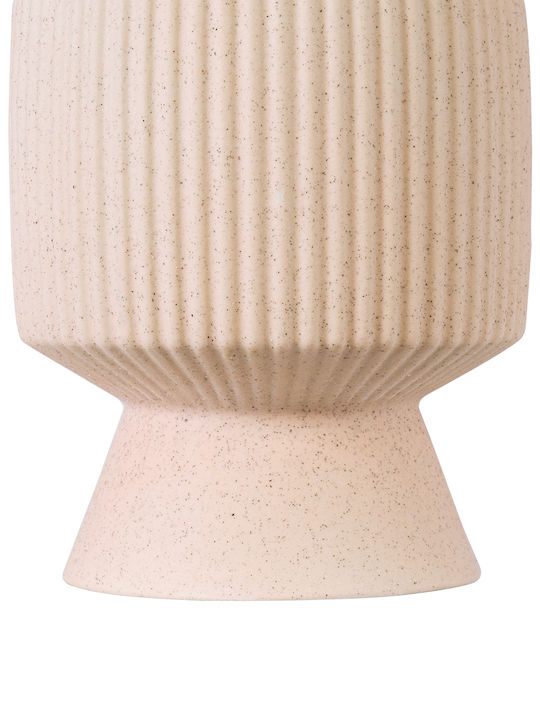 GloboStar Vază Decorativă Din ceramică Capri Bej 7.5x7.5x20cm 1buc