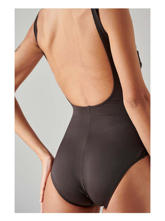 One Piece Swimsuit With Removable Padding Black